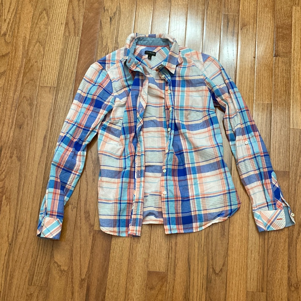 Talbots Plaid Button-Down Shirt
